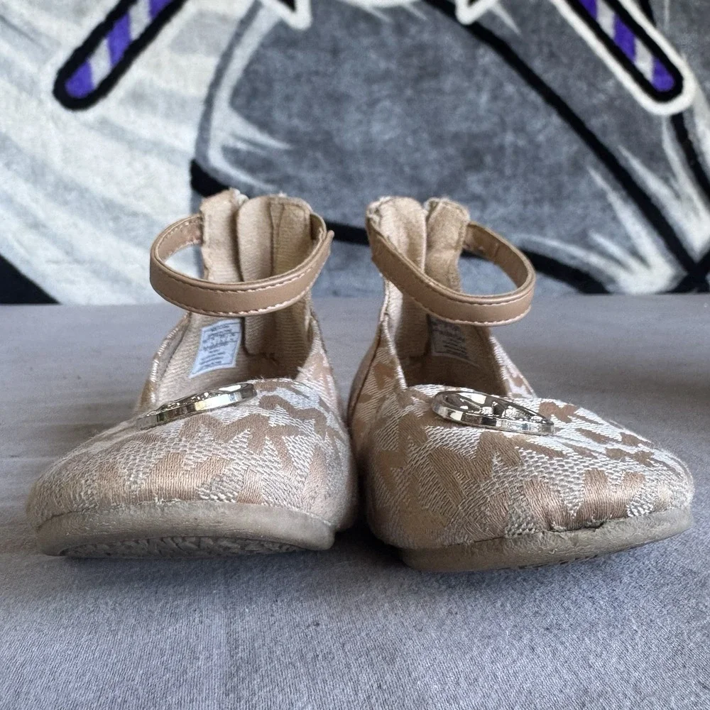 Size 8c - MICHAEL Michael Kors Girls Logo Ballet‎ Flats